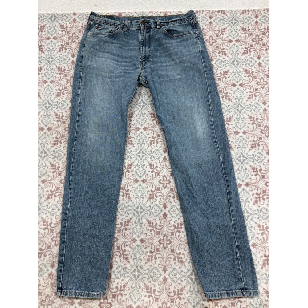 Levis 505 Regular Fit Straight Leg Jeans Blue Denim W36 L30 Mens